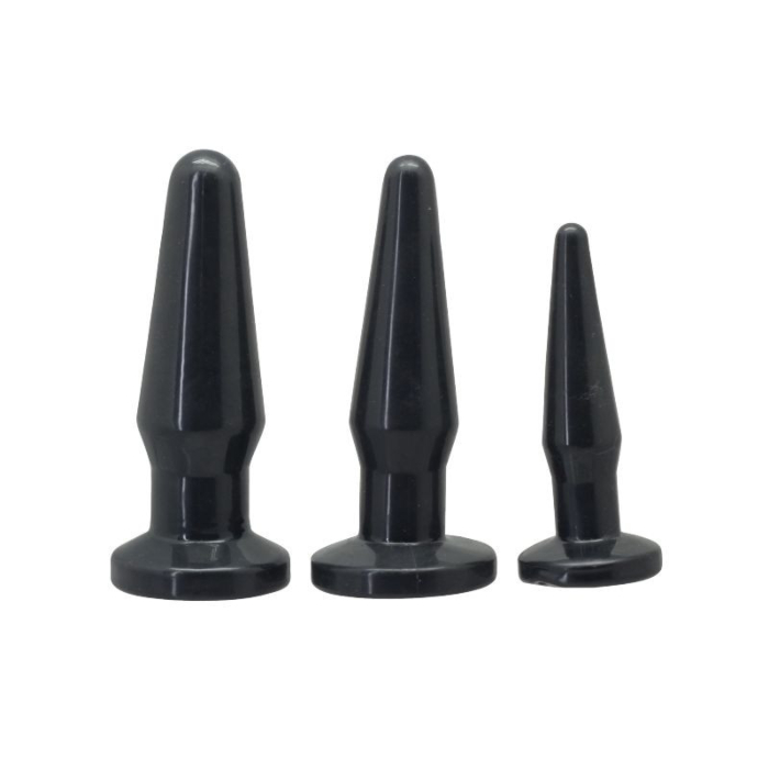Timeless Anal Plugs 3 pcs black Timeless Anal Plugs 3 pcs black