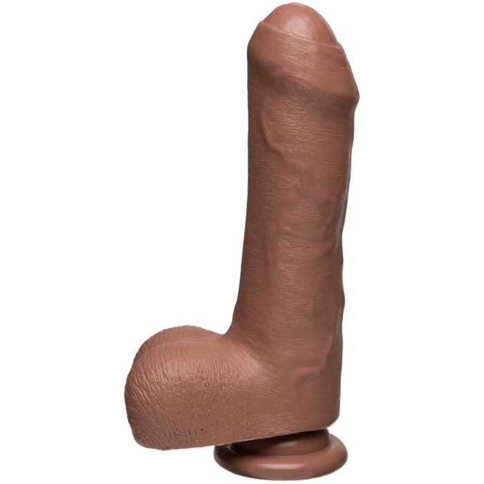 Uncut D 7 In w Balls Firmaskyn - Caramel 18cm