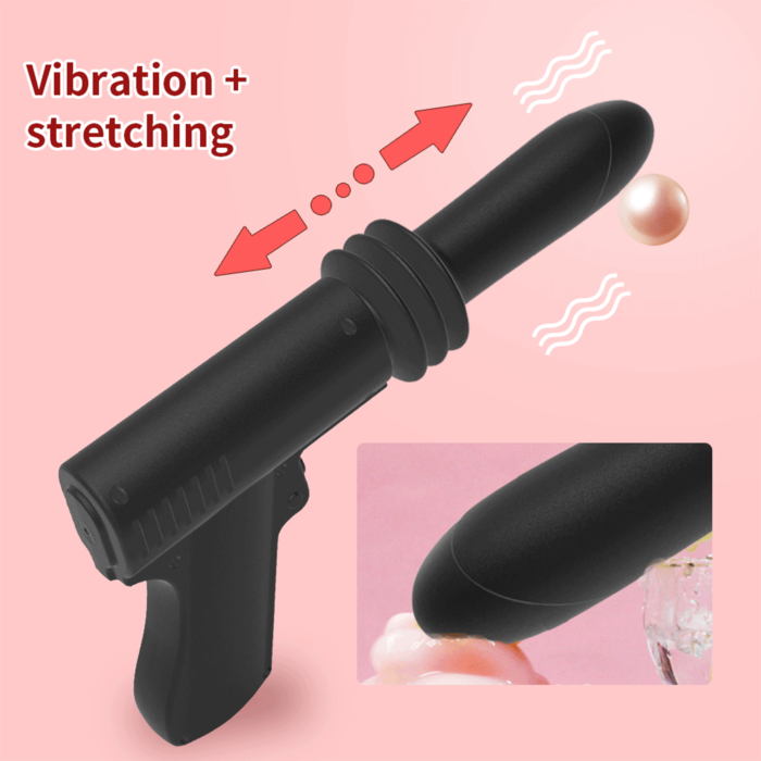 Vibrating dildo with Fuck Gun 10 x 3cm 