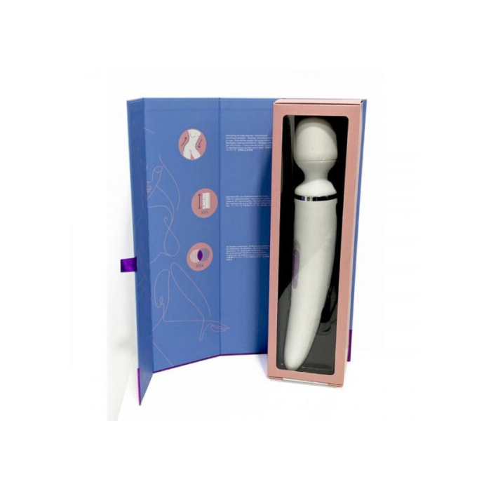 Wand-er Woman Wand Vibrator - White/Chrome