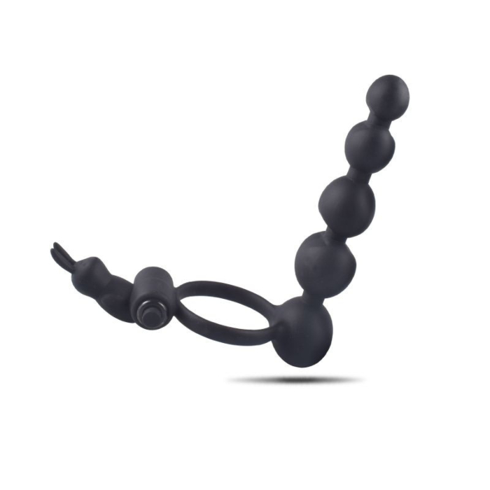 Vibrating cock ring with rabbit and anal stimulator Vibrating cock ring with rabbit and anal stimulator
