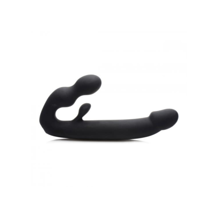 Tri-Volver Rechargeable Strapless Strap On - Black Tri-Volver Rechargeable Strapless Strap On - Black