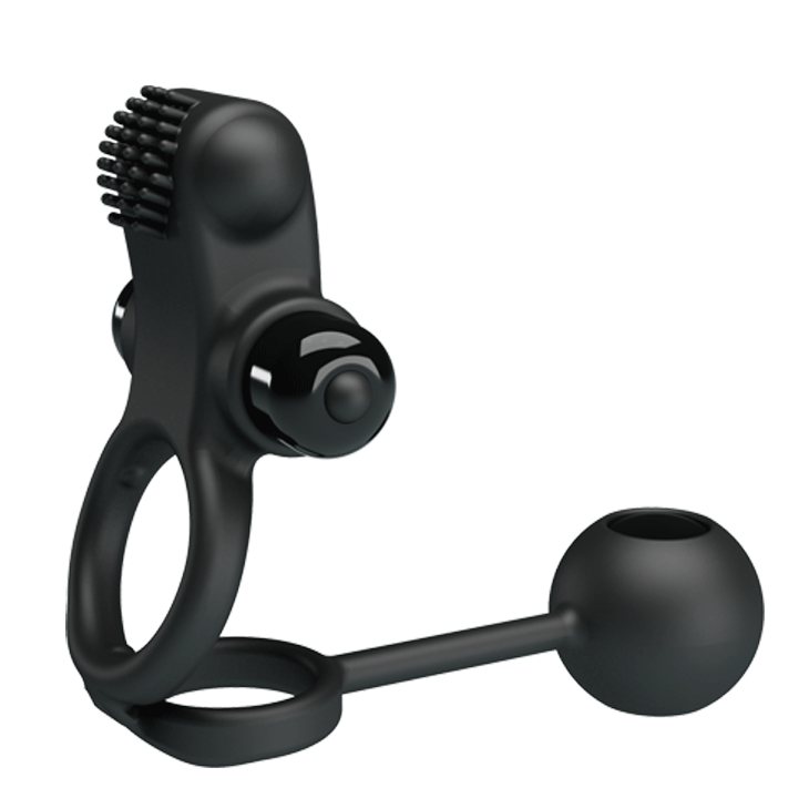Cock Ring With Anal Plug - Pretty Love Vibration Penis Sleeve IV